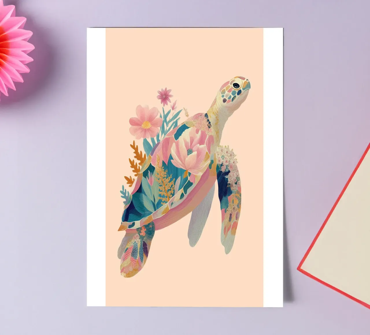 Portrait of a Turtle in Bloom pack de pegatina de Luca