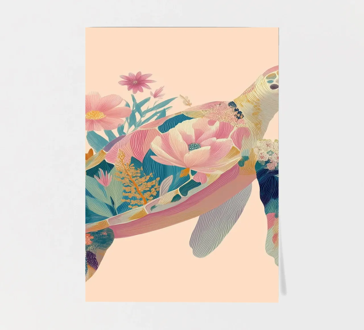 Portrait of a Turtle in Bloom pack de pegatina de Luca