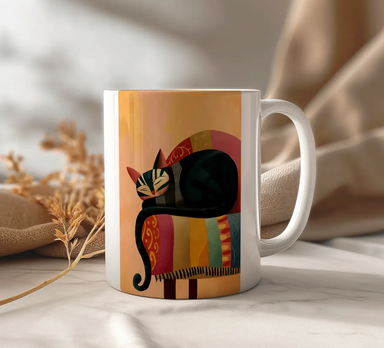 The Dreaming Cat tazza in ceramica da Luca