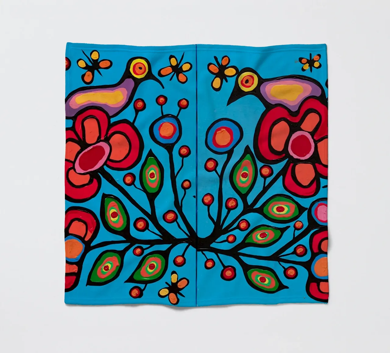 Norval Morrisseau Le quattro R di Morrisseau coperta in pile da Riley Art Studio