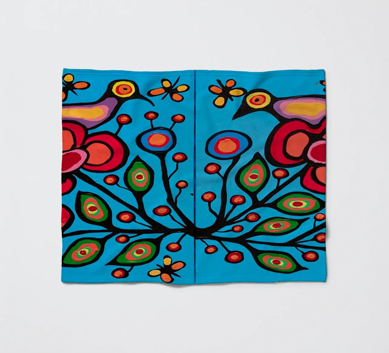 Norval Morrisseau Le quattro R di Morrisseau coperta in pile da Riley Art Studio