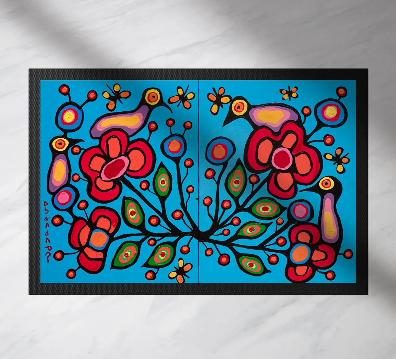 Norval Morrisseau Le quattro R di Morrisseau zerbino da Riley Art Studio