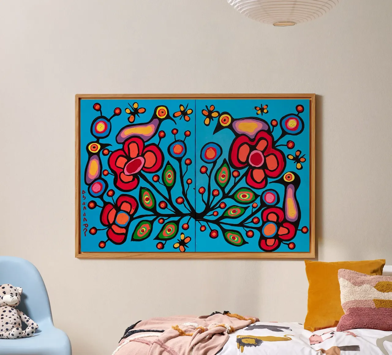 Norval Morrisseau Le quattro R di Morrisseau pannello forex da Riley Art Studio
