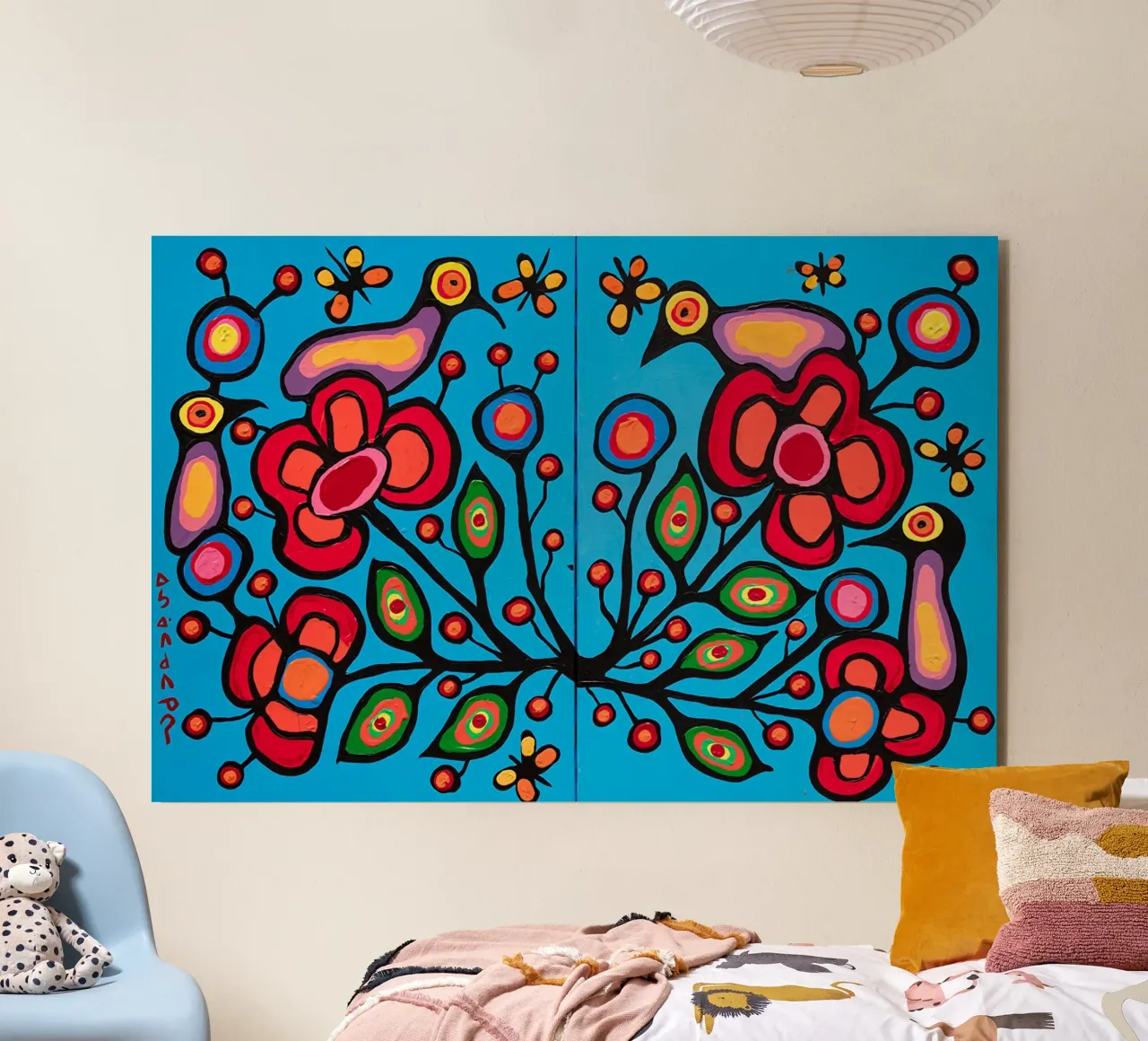 Norval Morrisseau Le quattro R di Morrisseau pannello forex da Riley Art Studio