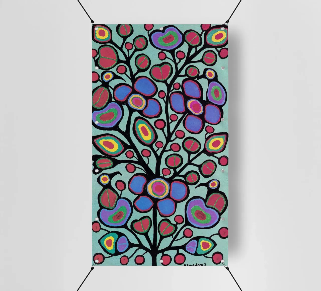 Norval Morrisseau L'albero del cielo telo in pvc da Riley Art Studio