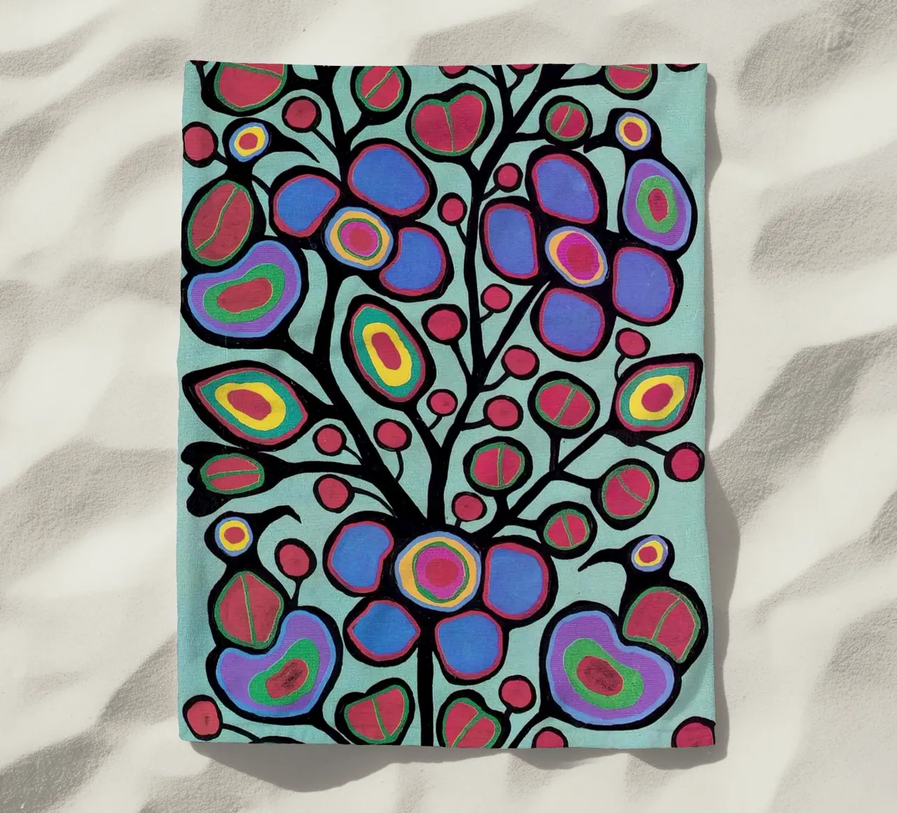 Norval Morrisseau L'albero del cielo telo mare da Riley Art Studio
