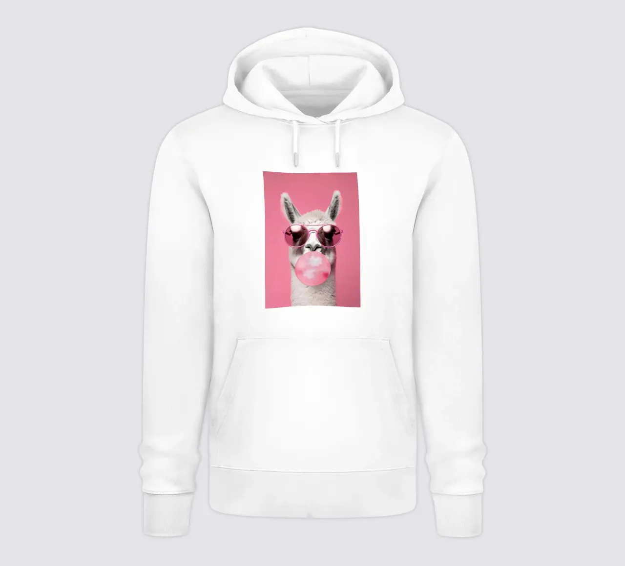 Lama con gomma da masticare felpa con cappuccio da Emil Art Studio