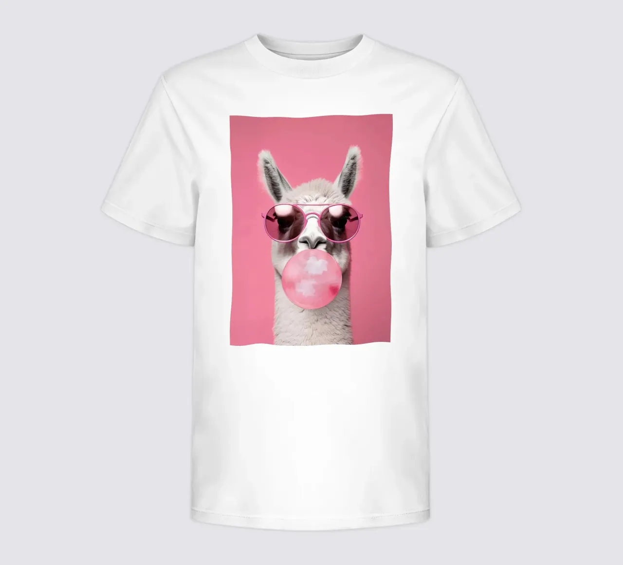 Lama con gomma da masticare t-shirt bambini da Emil Art Studio