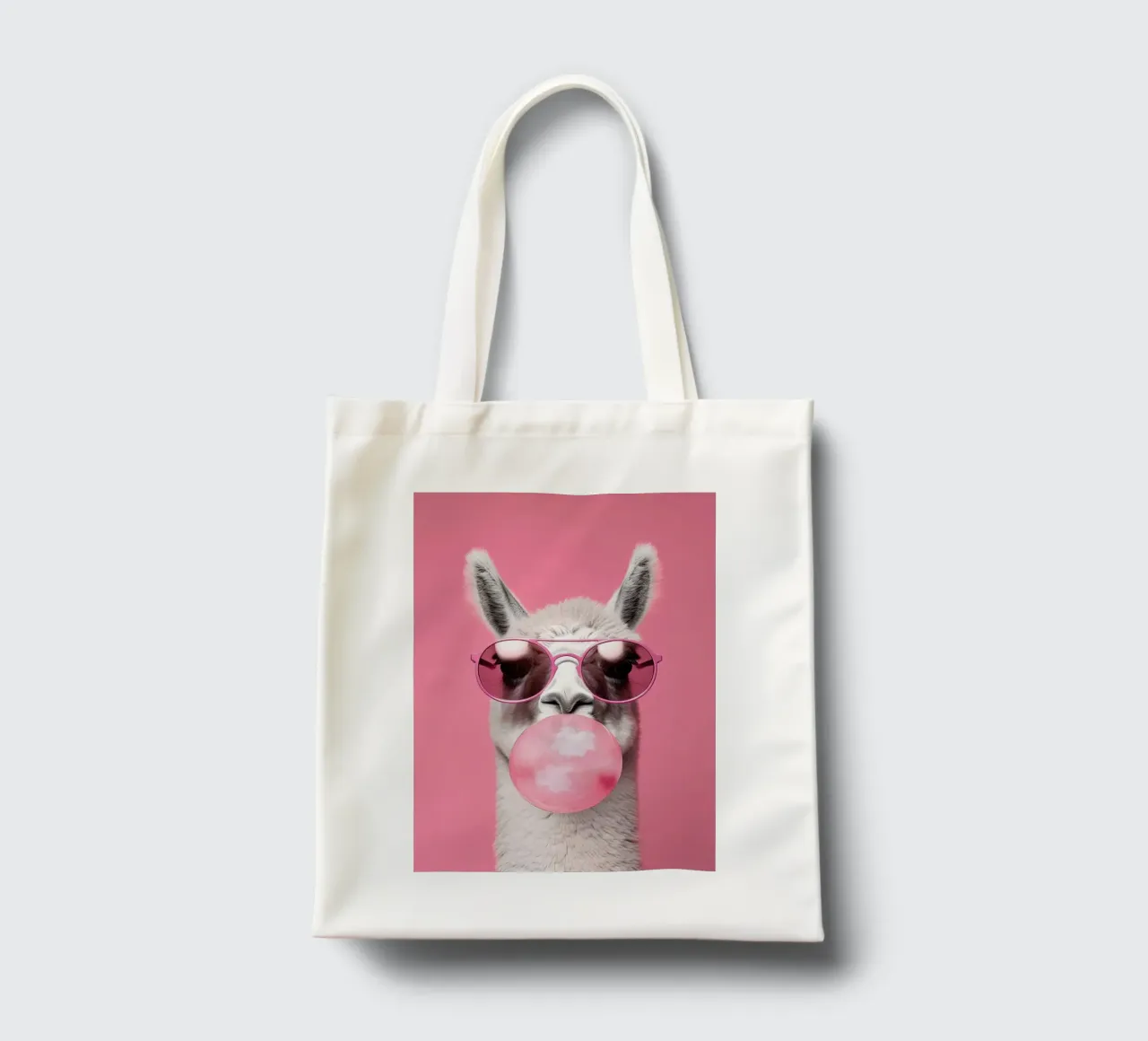 Lama con gomma da masticare borsa in juta da Emil Art Studio