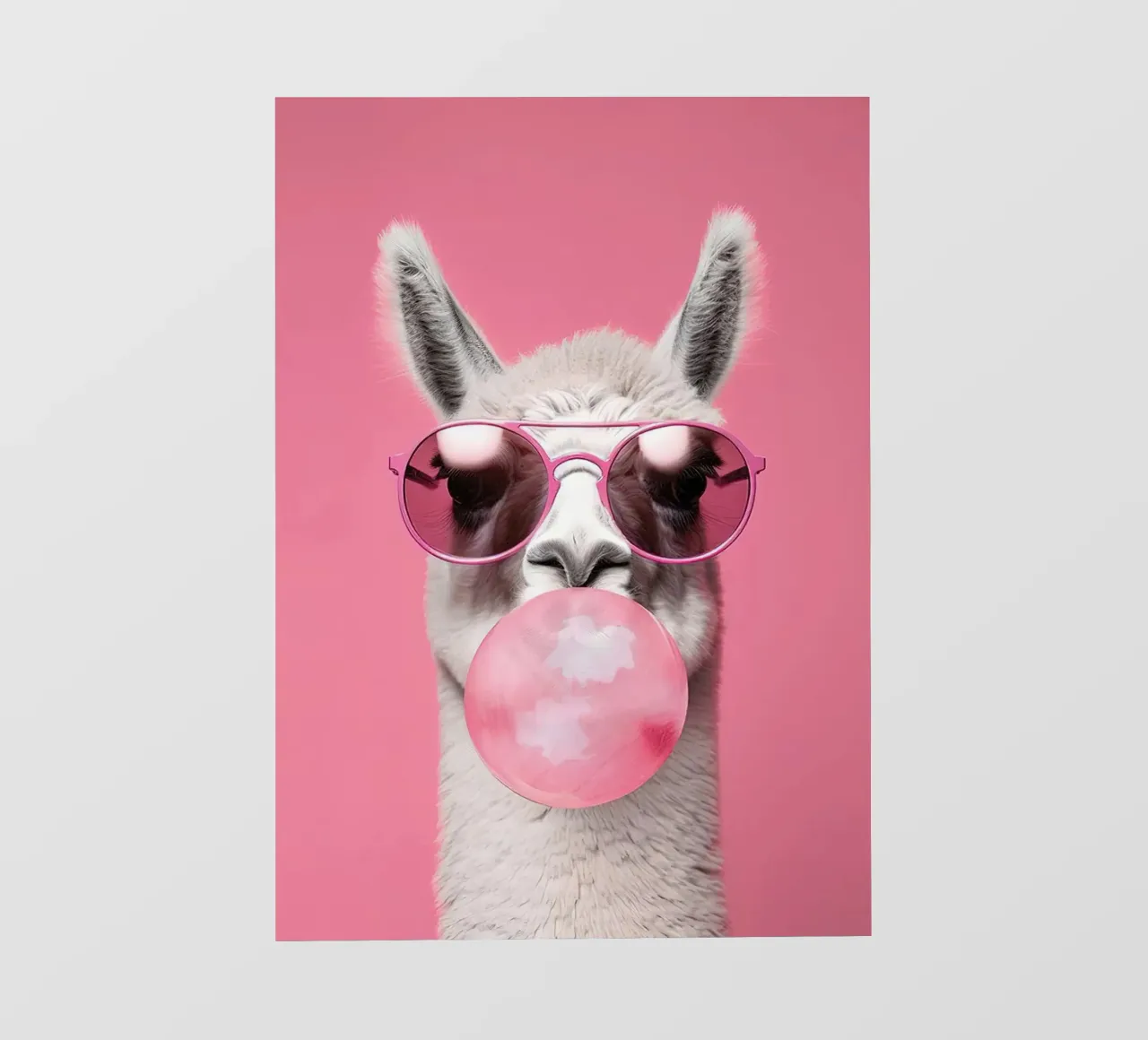 Lama con gomma da masticare telo in pvc da Emil Art Studio