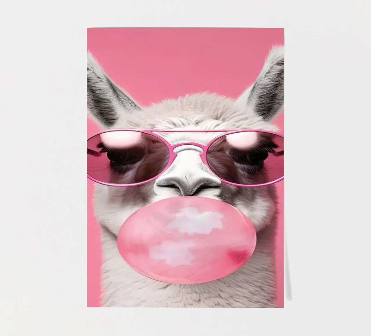 Lama con gomma da masticare foglio adesivo da Emil Art Studio