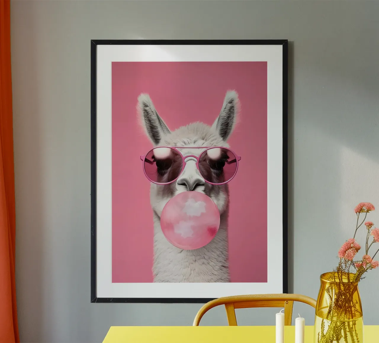 Llama con chicle hahnemühle de Emil Art Studio