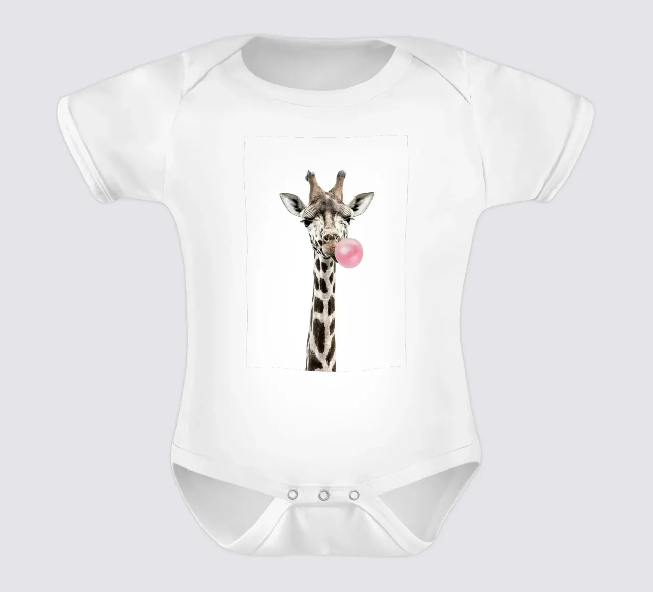 Giraffa di gomma da masticare body neonato maniche corte da Emil Art Studio