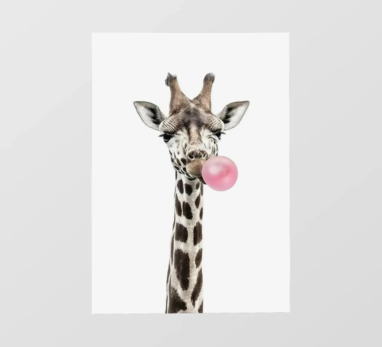 Giraffa di gomma da masticare pellicola backlit da Emil Art Studio