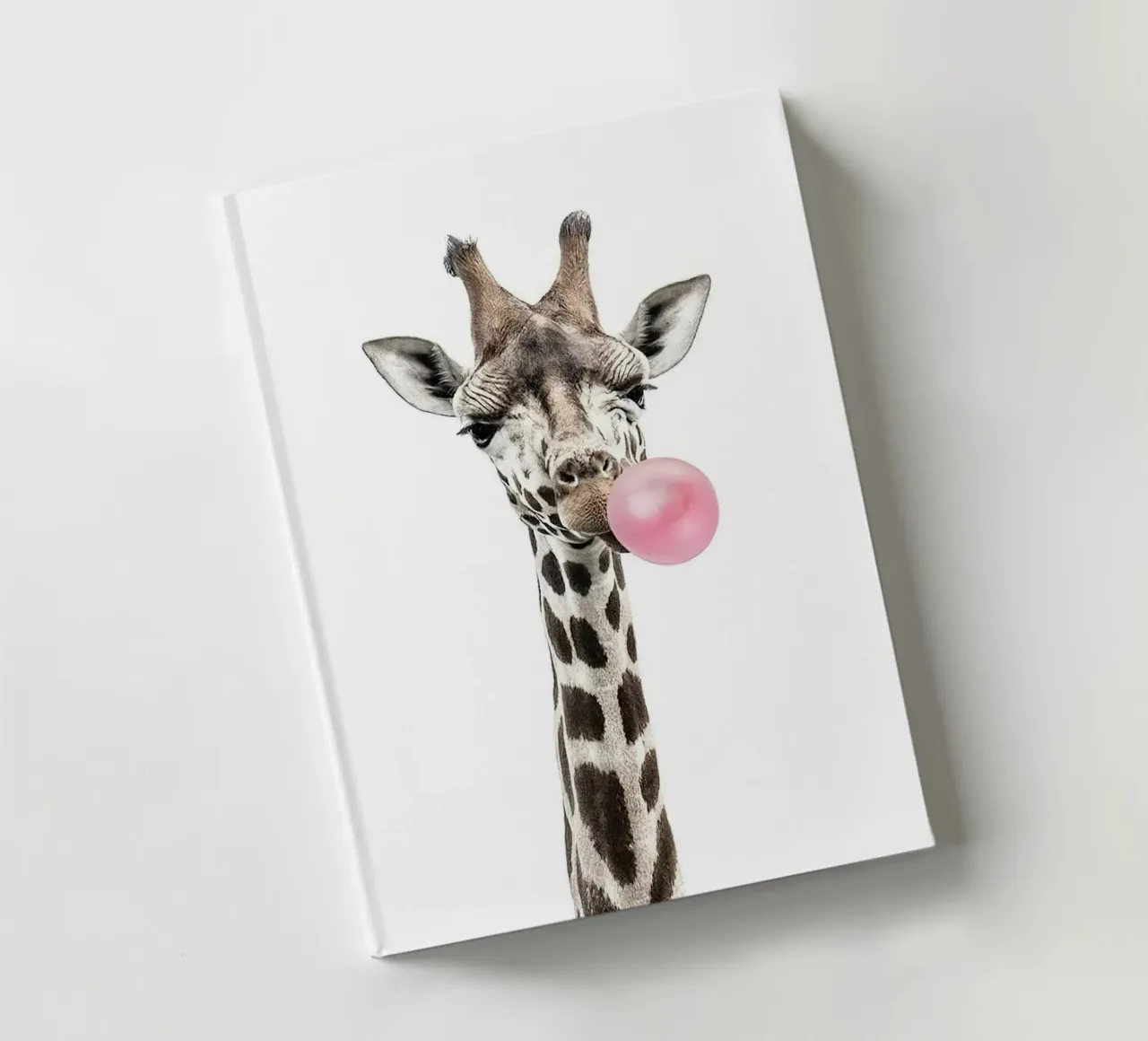 Bubblegum giraffe notebook by Emil Art Studio