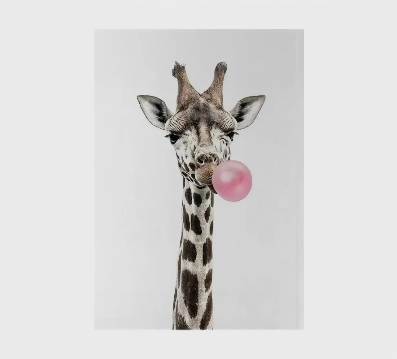 Bubblegum giraffe notebook by Emil Art Studio