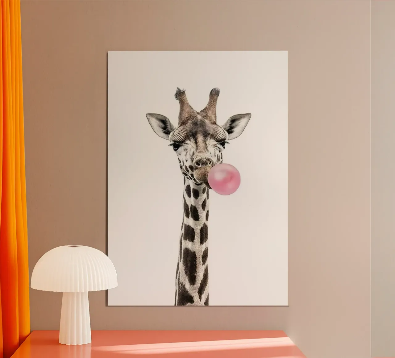 Giraffa di gomma da masticare carta hahnemühle da Emil Art Studio