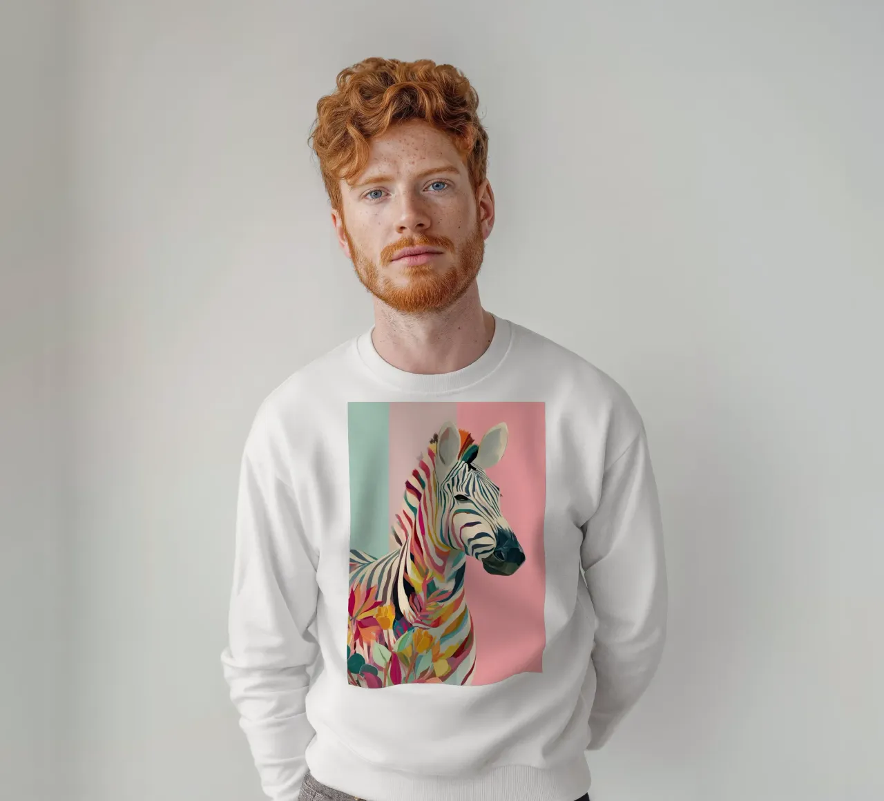 Zebra Bloom felpa da Luca