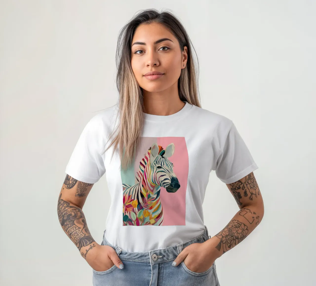 Zebra Bloom t-shirt da Luca