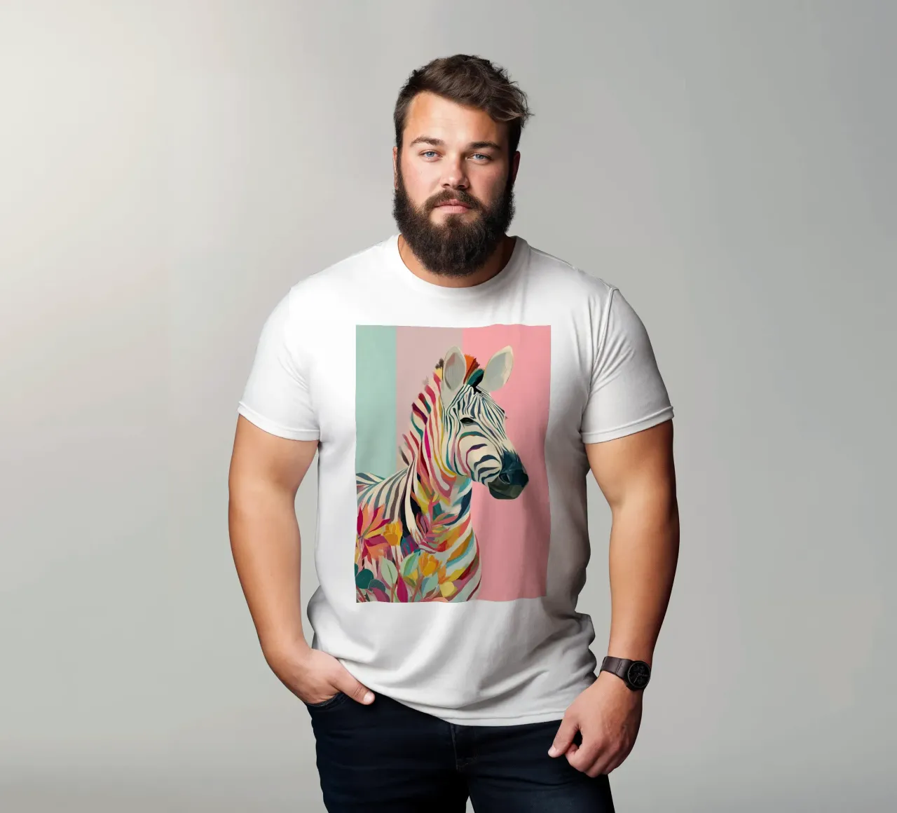 Zebra Bloom t-shirt da Luca