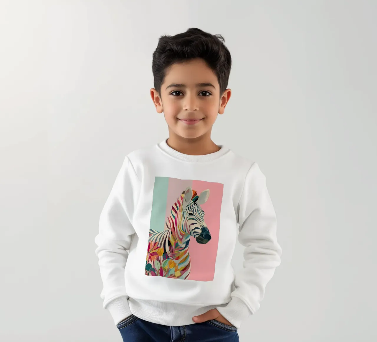Zebra Bloom felpa bambino da Luca