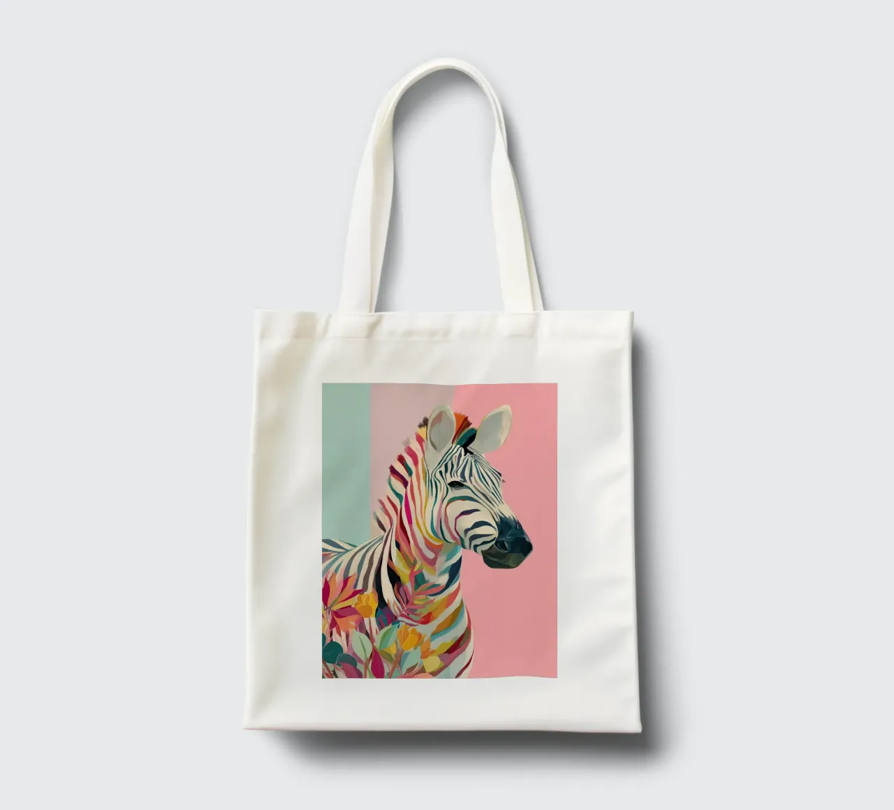 Zebra Bloom borsa in juta da Luca