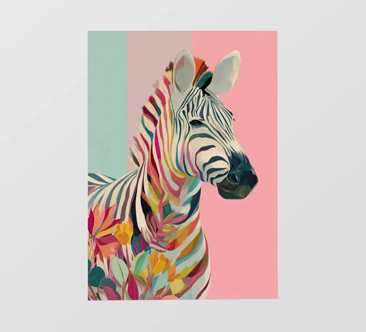Zebra Bloom telo in pvc da Luca
