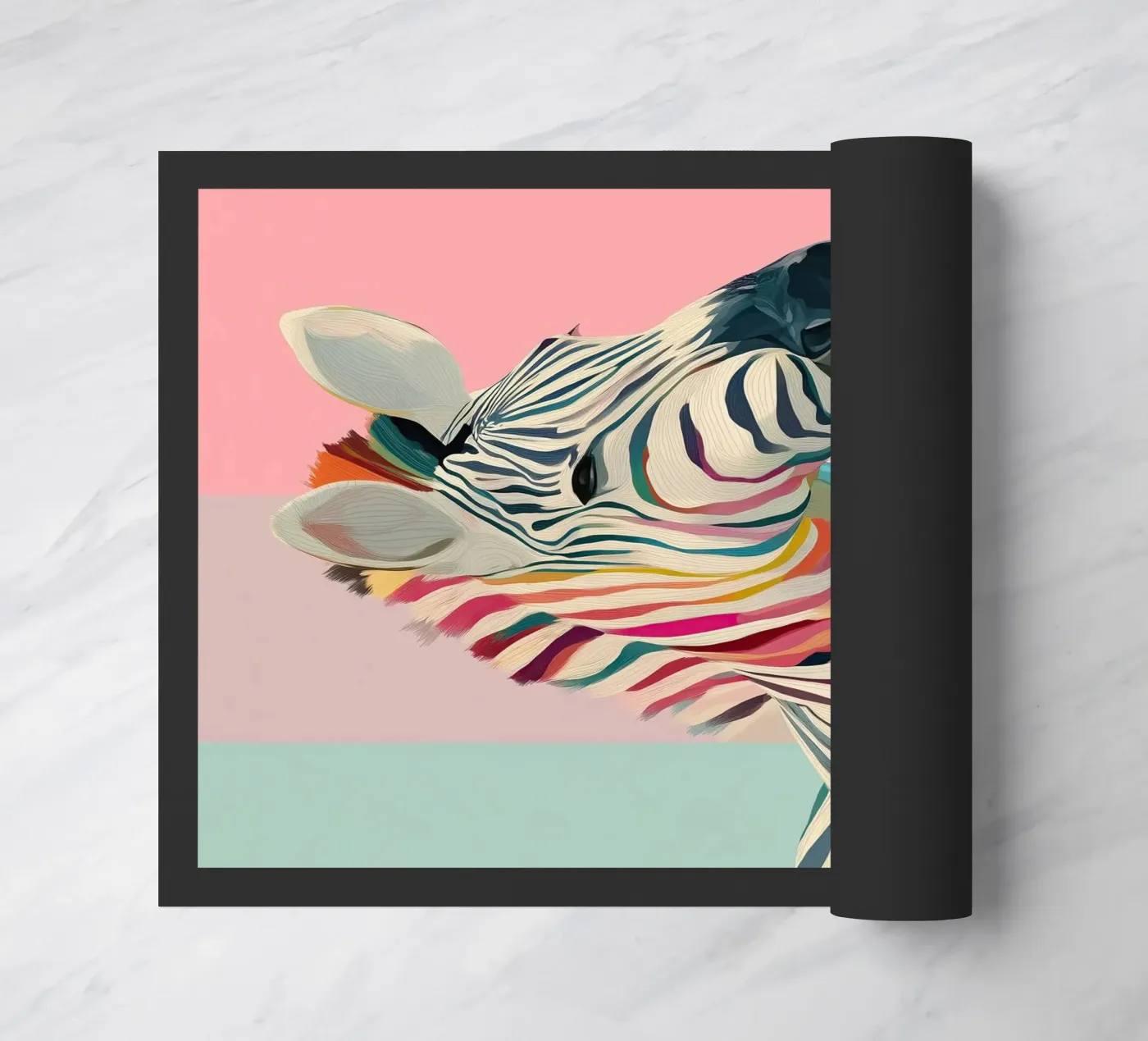 Zebra Bloom deurmat van Luca