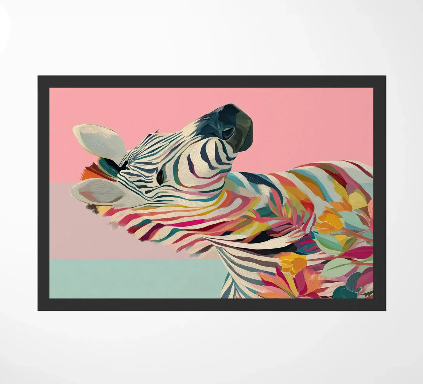 Zebra Bloom deurmat van Luca