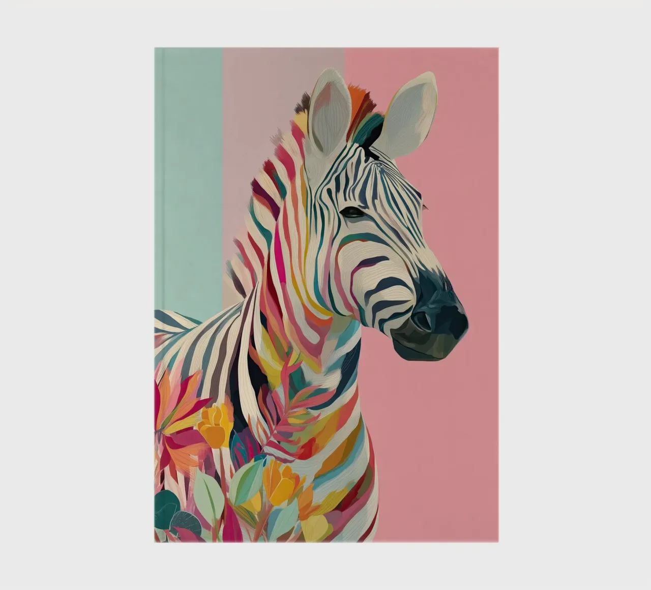 Zebra Bloom Notizbuch von Luca