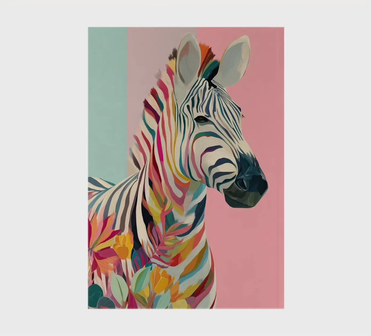 Zebra Bloom Notizbuch von Luca