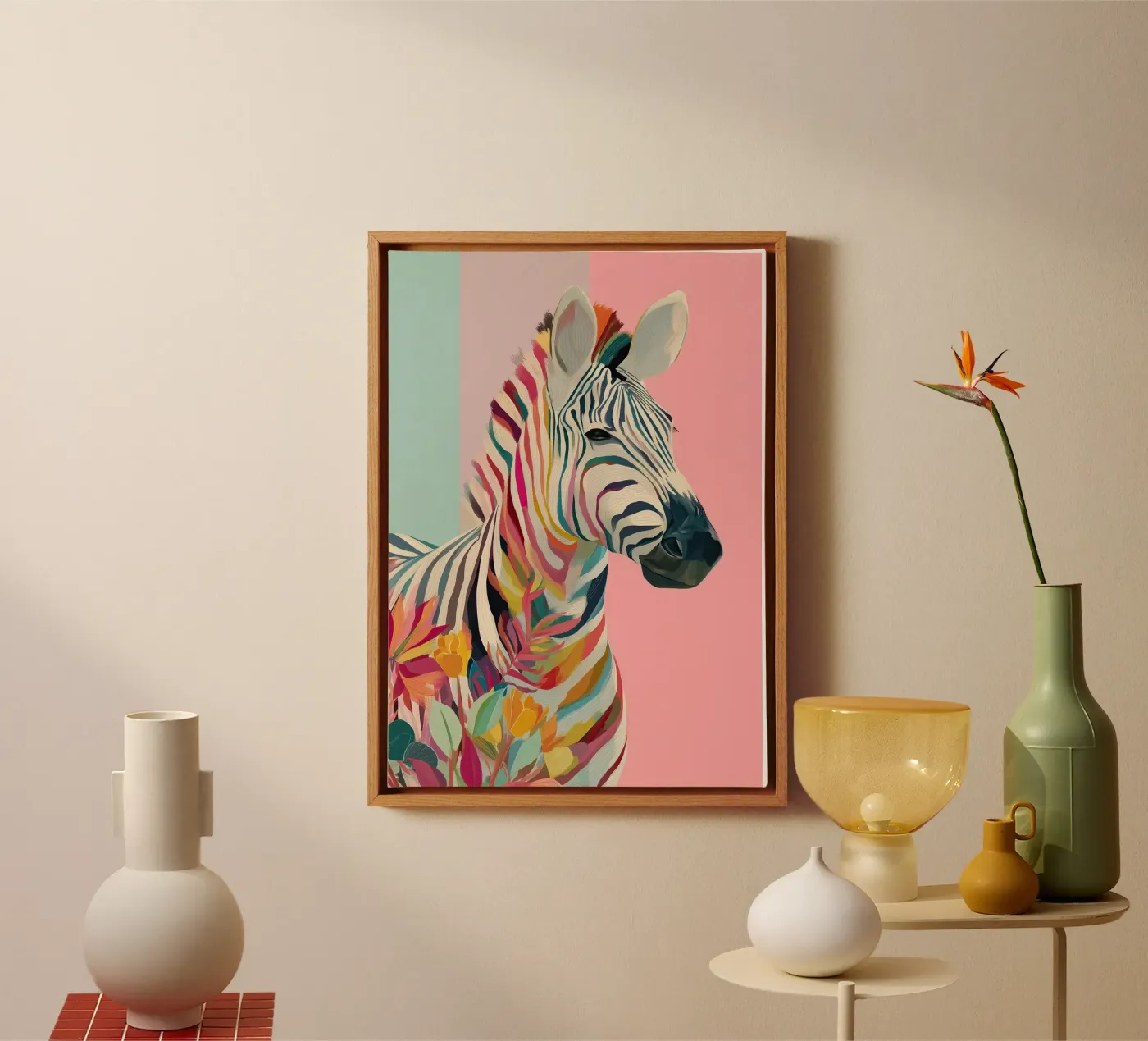 Zebra Bloom tela da Luca