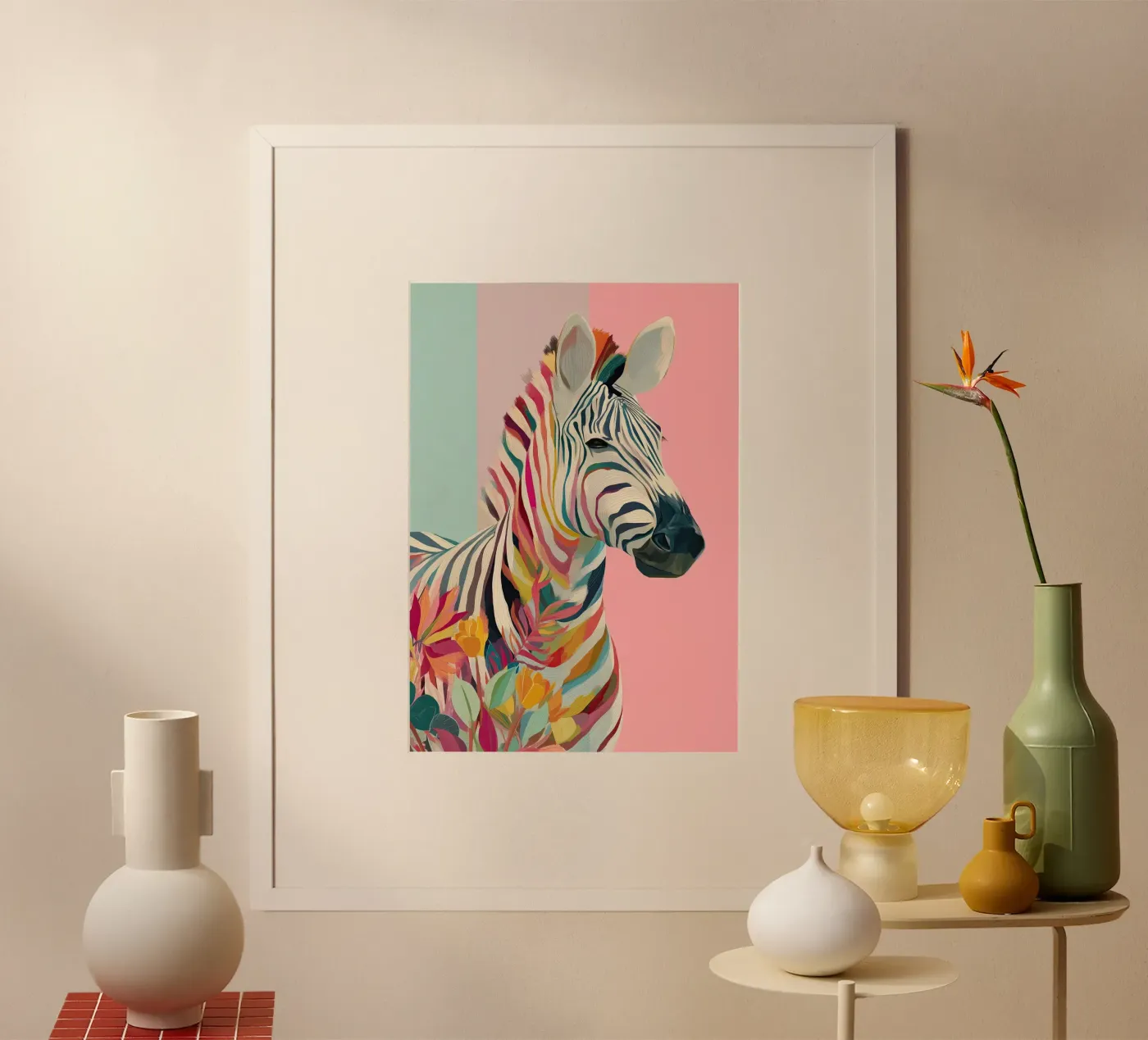 Zebra Bloom poster da Luca