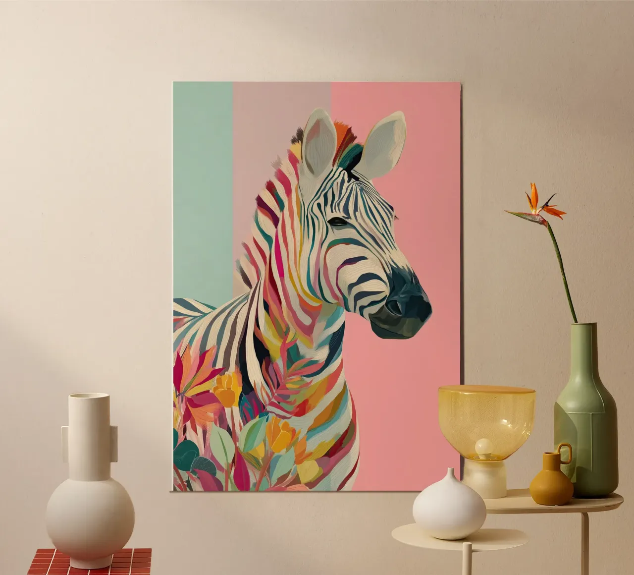 Zebra Bloom poster da Luca