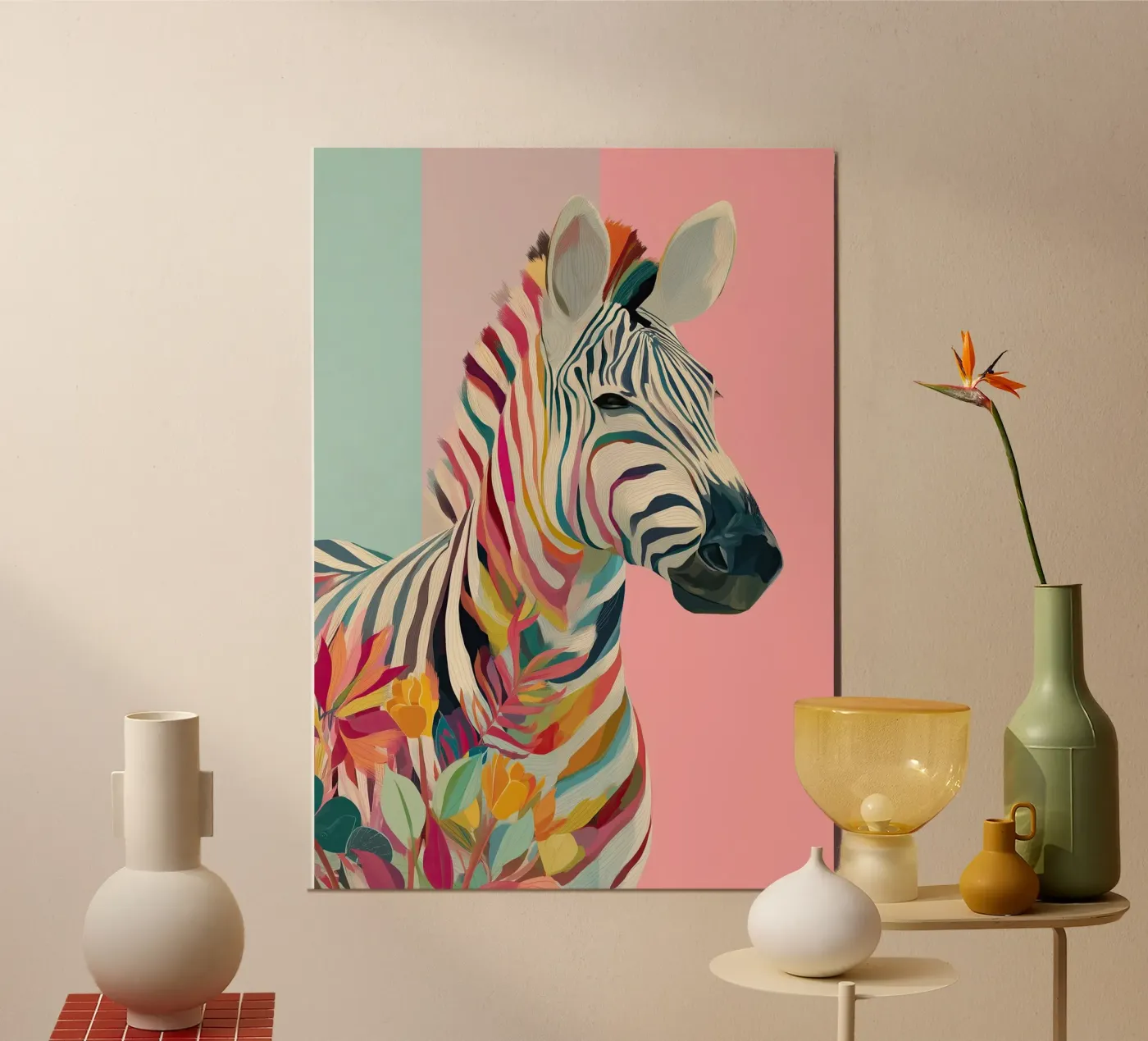 Zebra Bloom poster da Luca