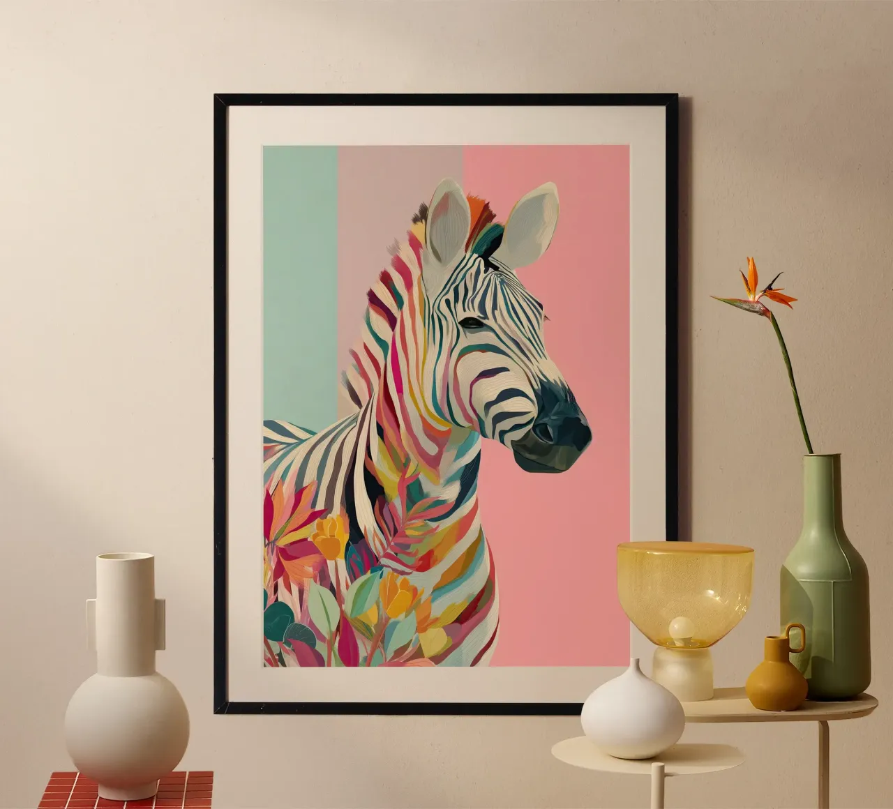 Zebra Bloom poster da Luca