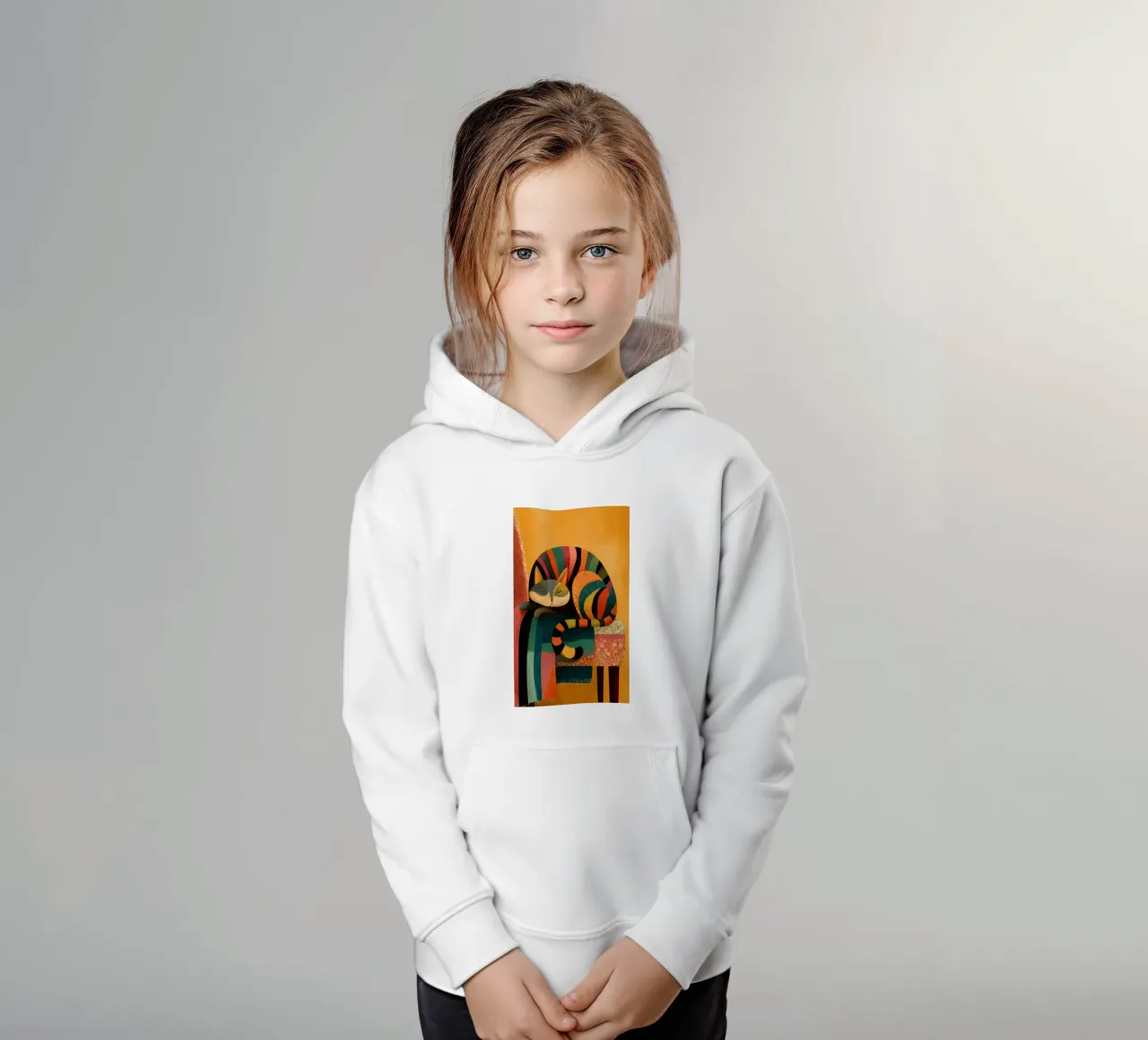 The Warm Geometry felpa bambino con cappuccio da Luca