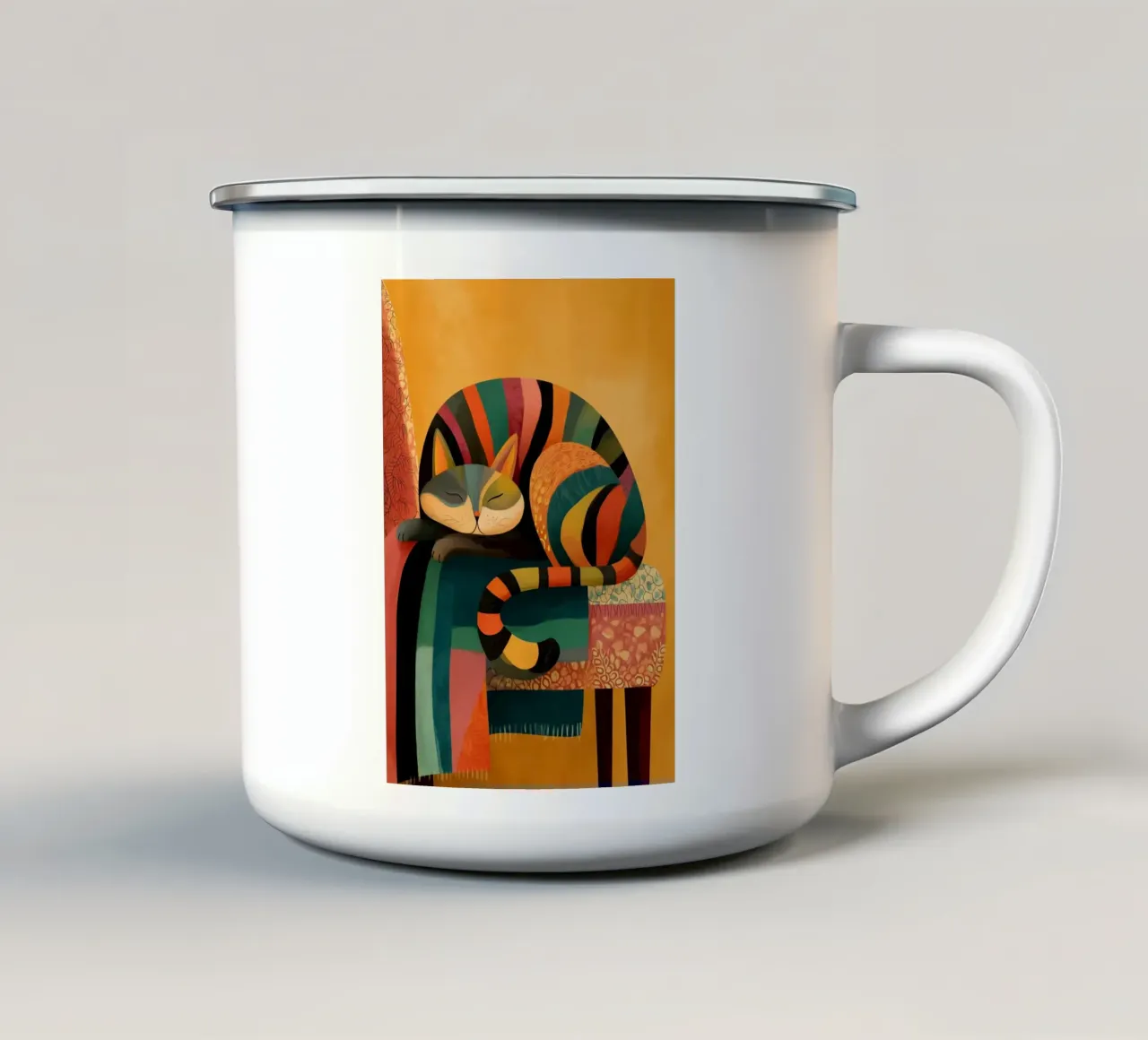 The Warm Geometry tazza in smalto da Luca