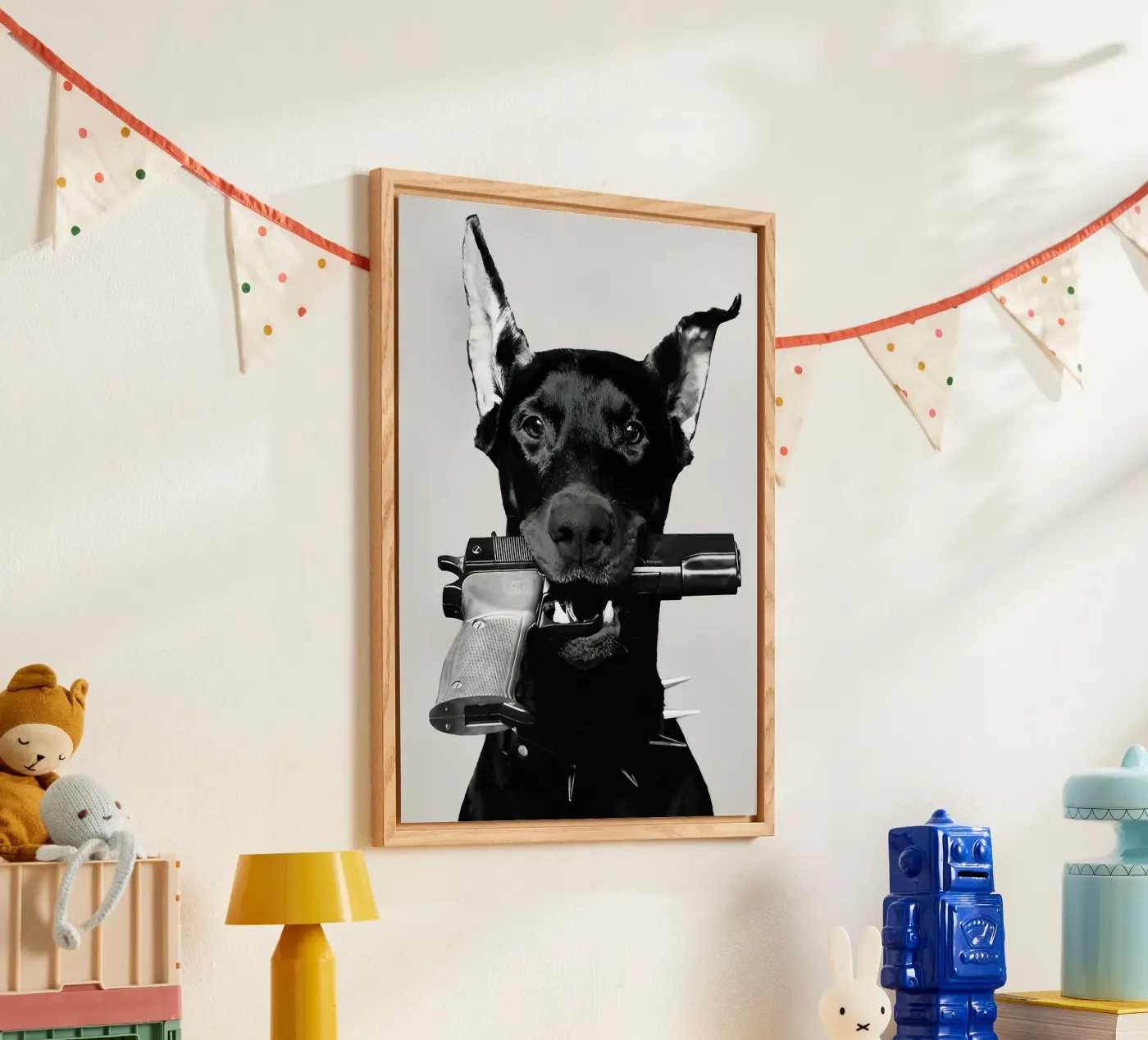 Cane carico plexiglass da Emil Art Studio