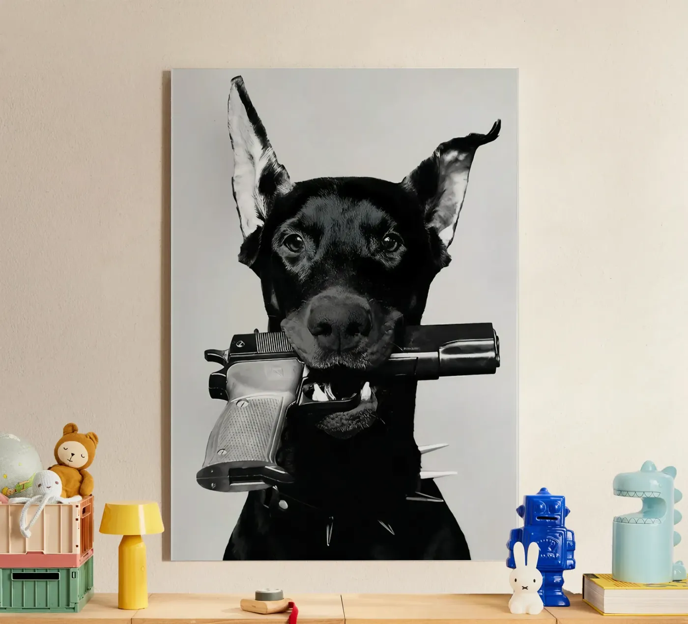 Cane carico plexiglass da Emil Art Studio