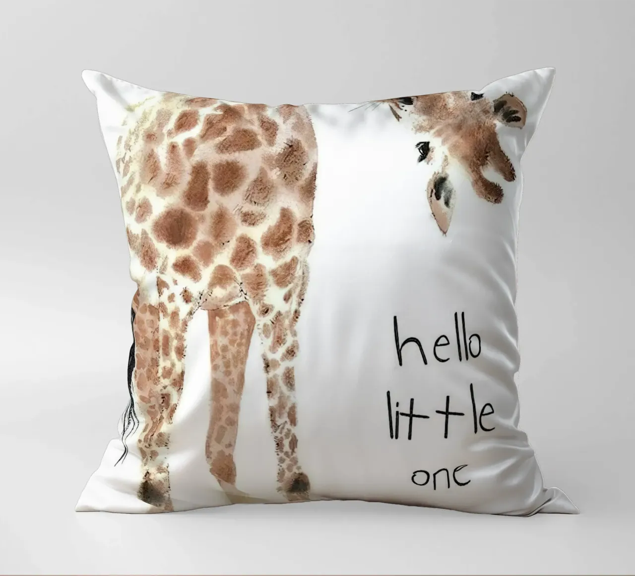 Hello Giraffe cuscino da Emil Art Studio