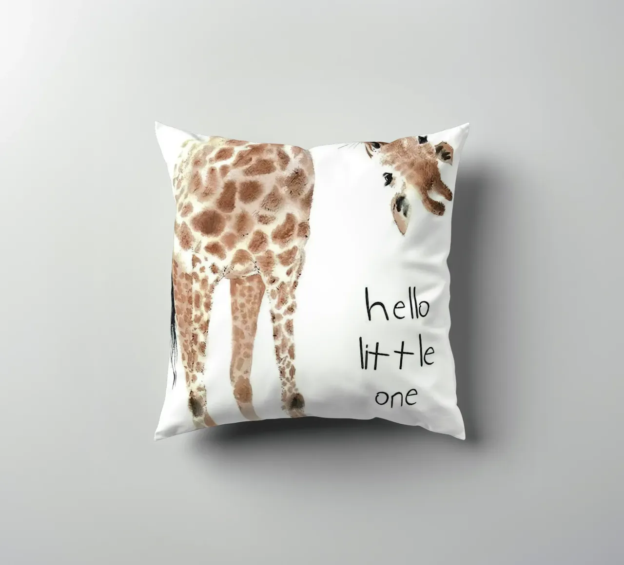 Hello Giraffe cuscino da Emil Art Studio