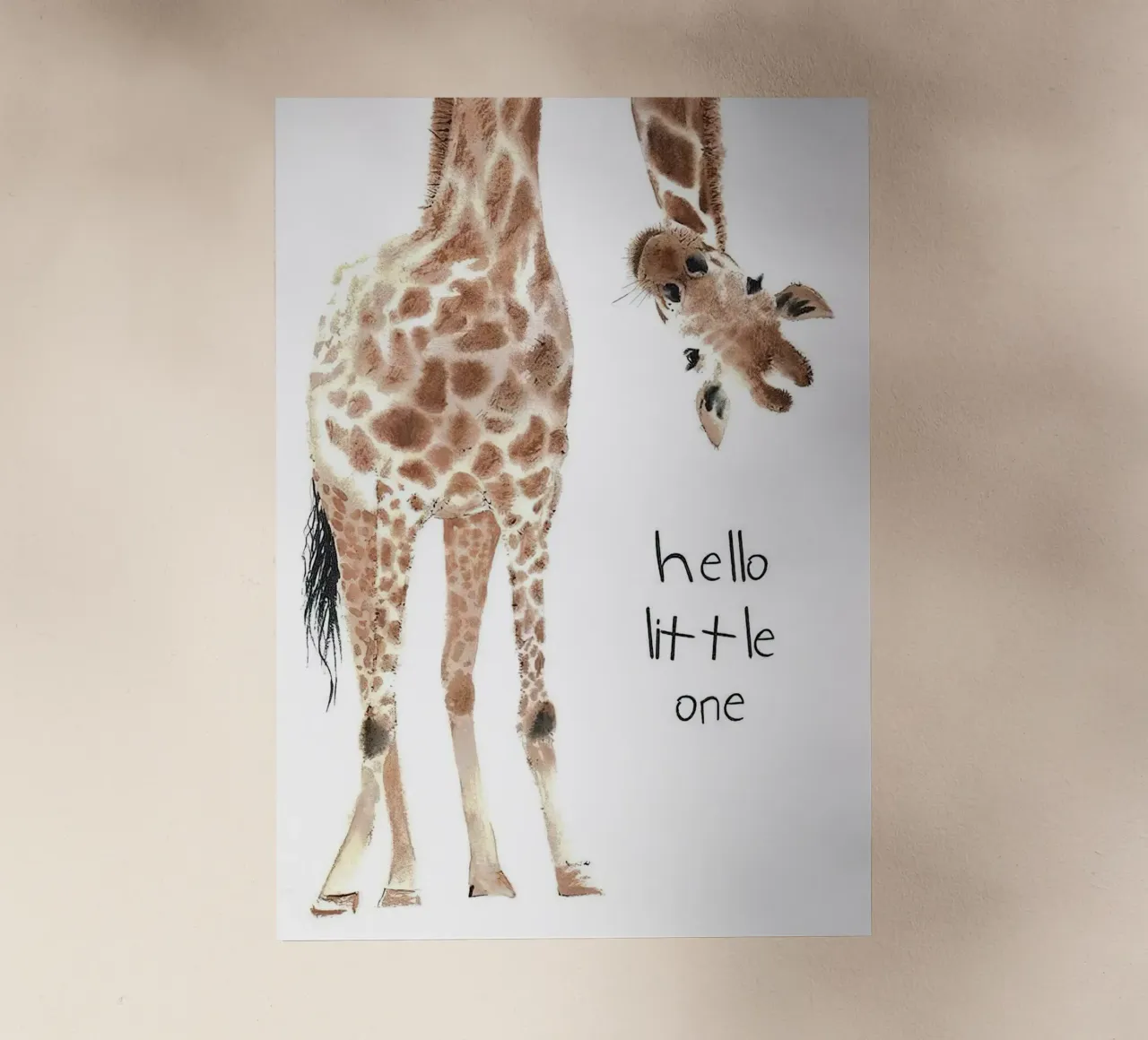 Hello Giraffe pellicola backlit da Emil Art Studio