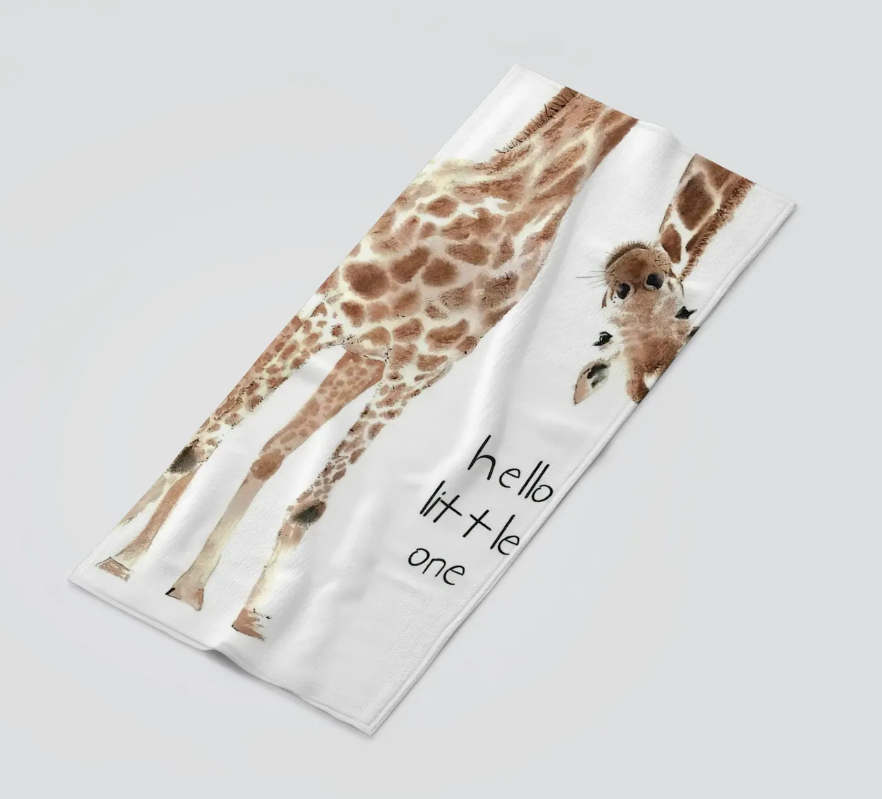 Hello Giraffe telo mare da Emil Art Studio