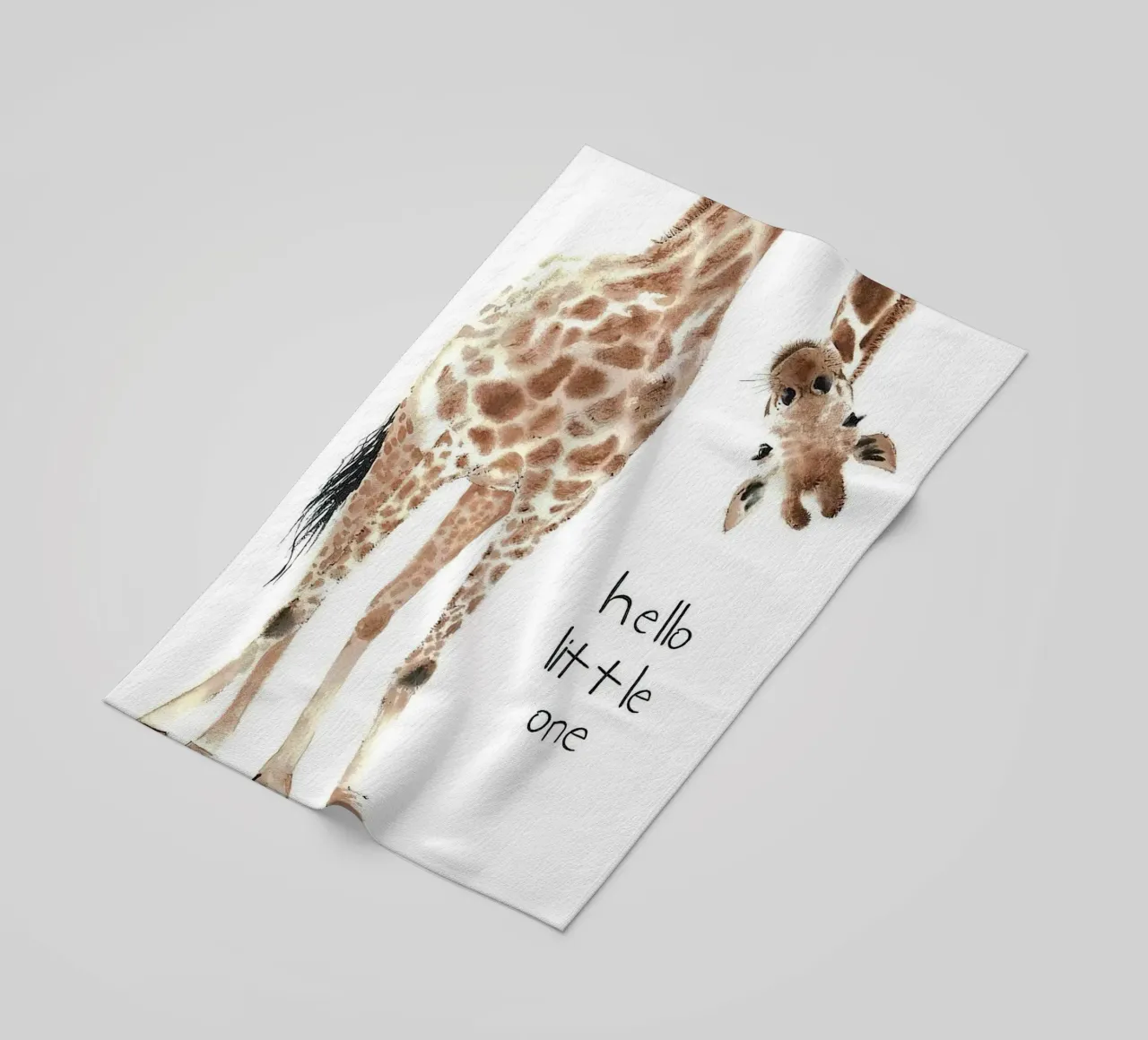 Hello Giraffe telo mare da Emil Art Studio