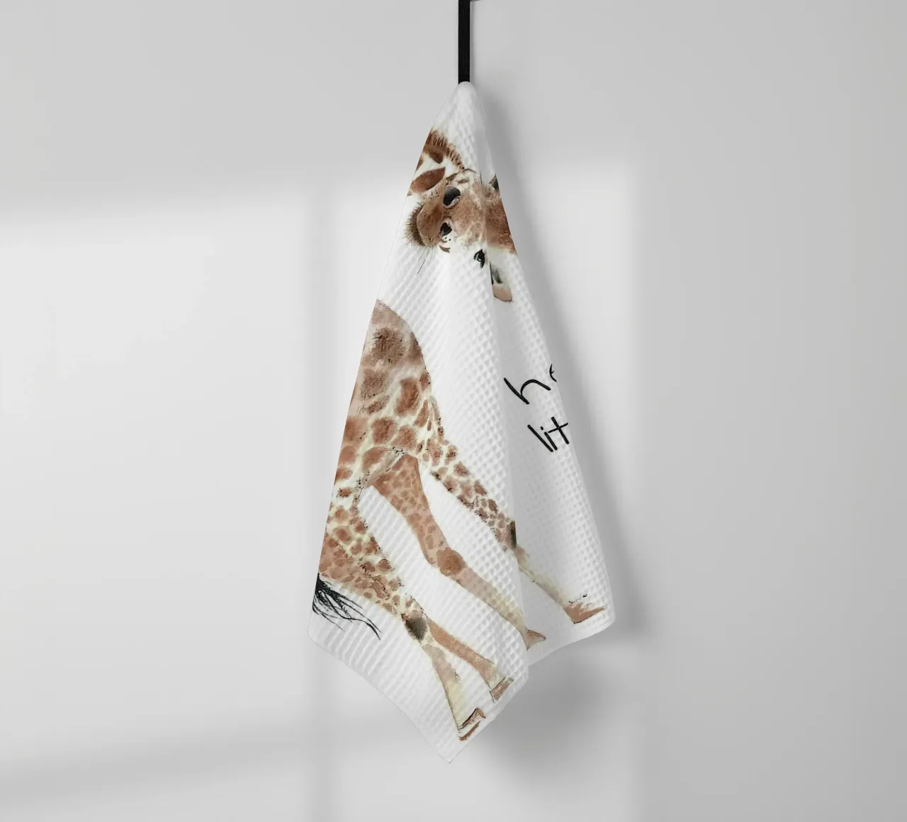 Hello Giraffe canovaccio da cucina da Emil Art Studio
