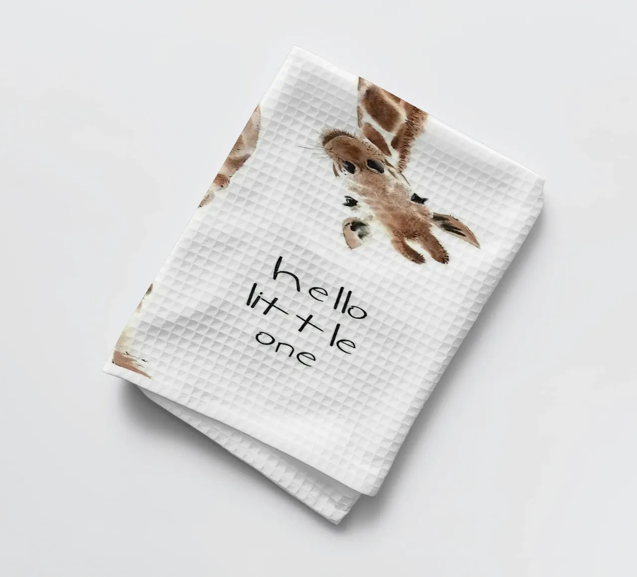 Hello Giraffe canovaccio da cucina da Emil Art Studio