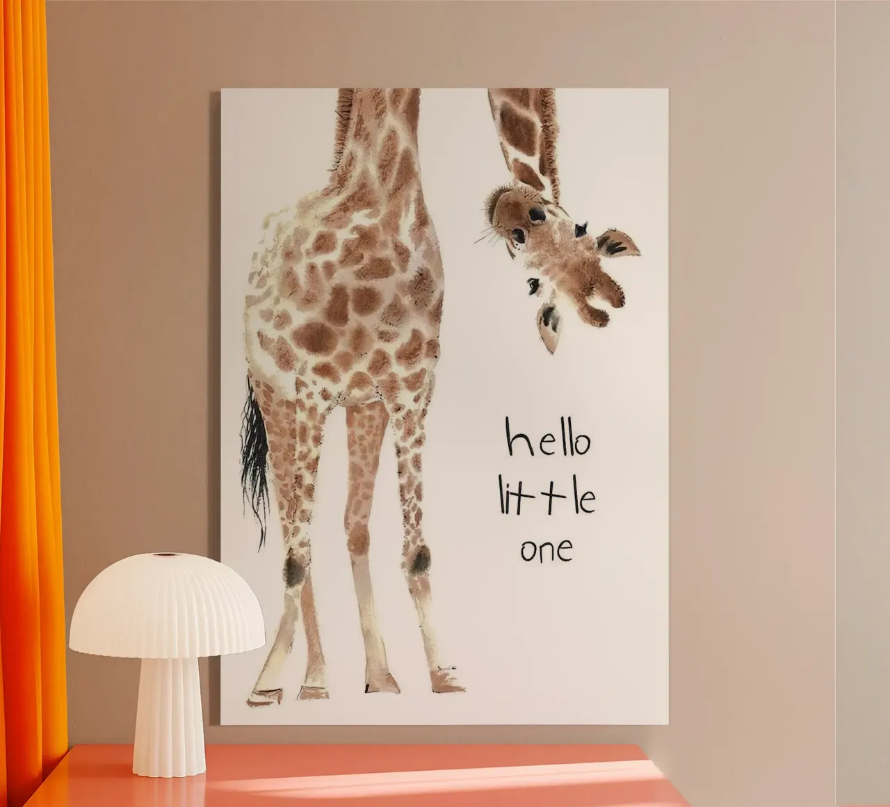 Hello Giraffe acrylic glass by Emil Art Studio