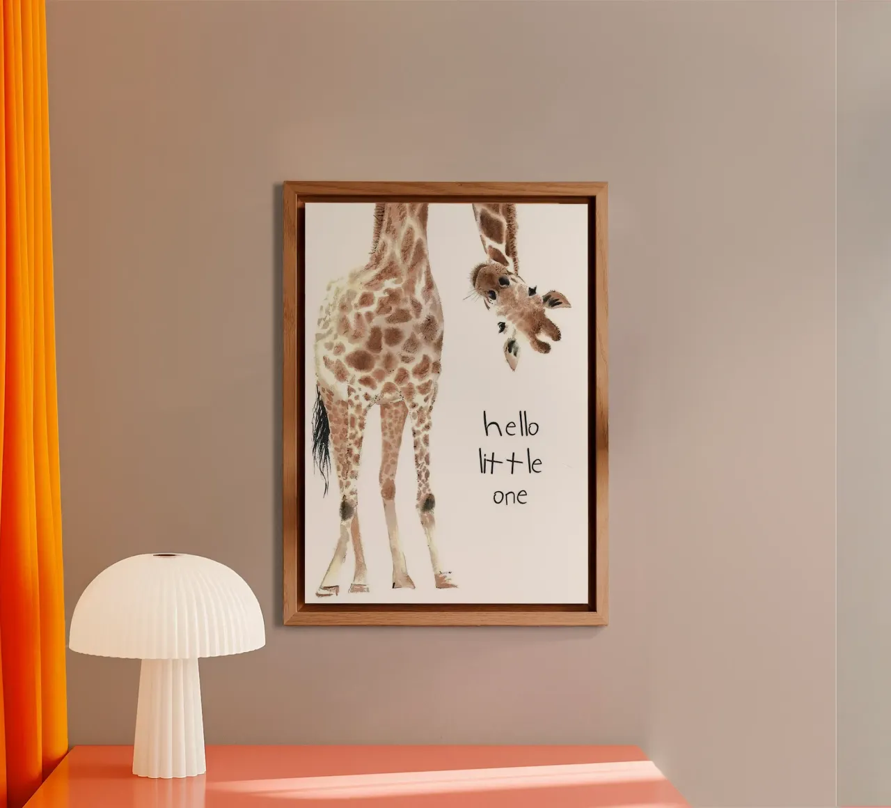 Hello Giraffe alluminio dibond da Emil Art Studio