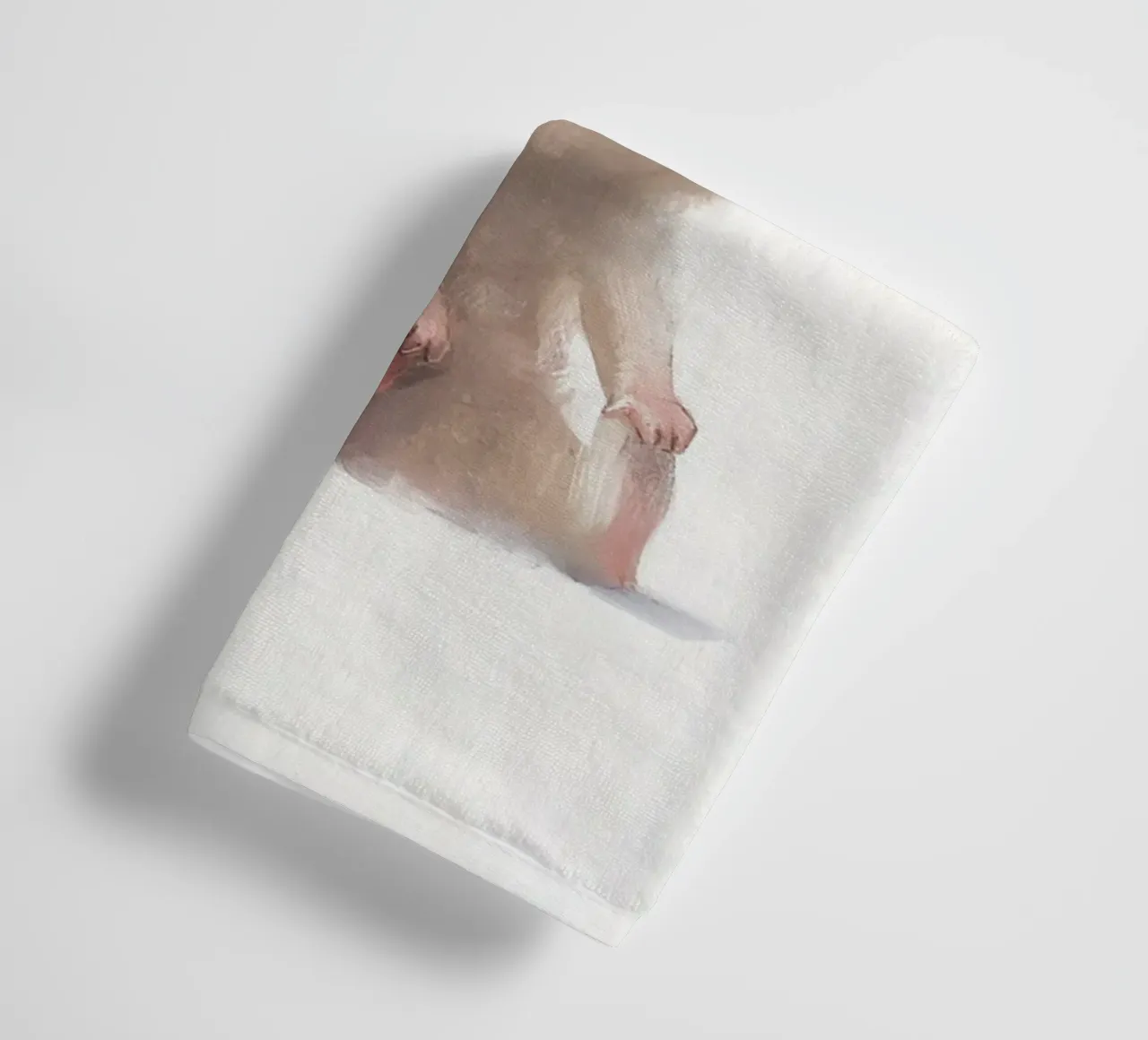 Coniglietto e fiore asciugamano da bagno da Emil Art Studio